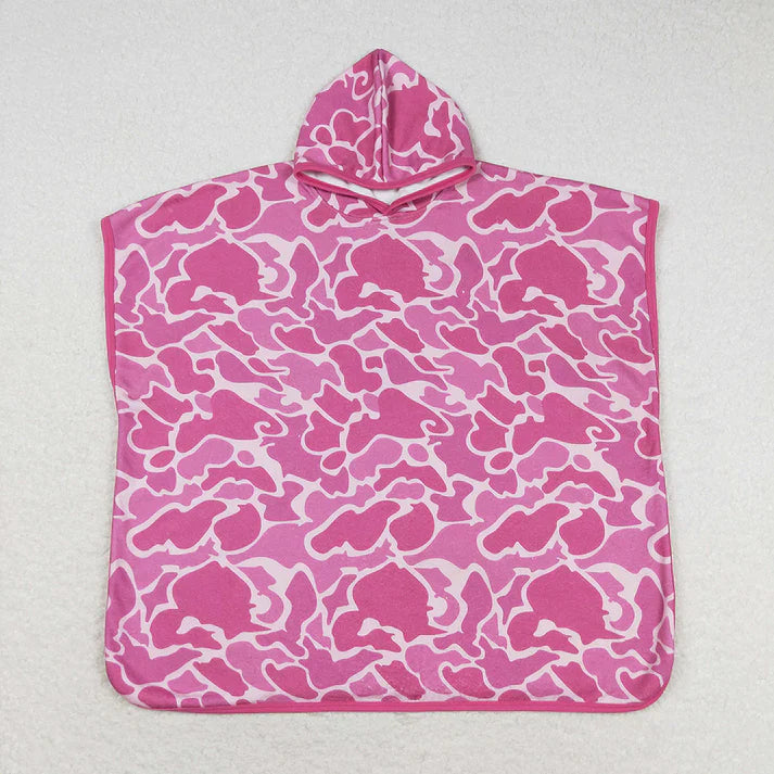 Pink Camo Hooded Towel
