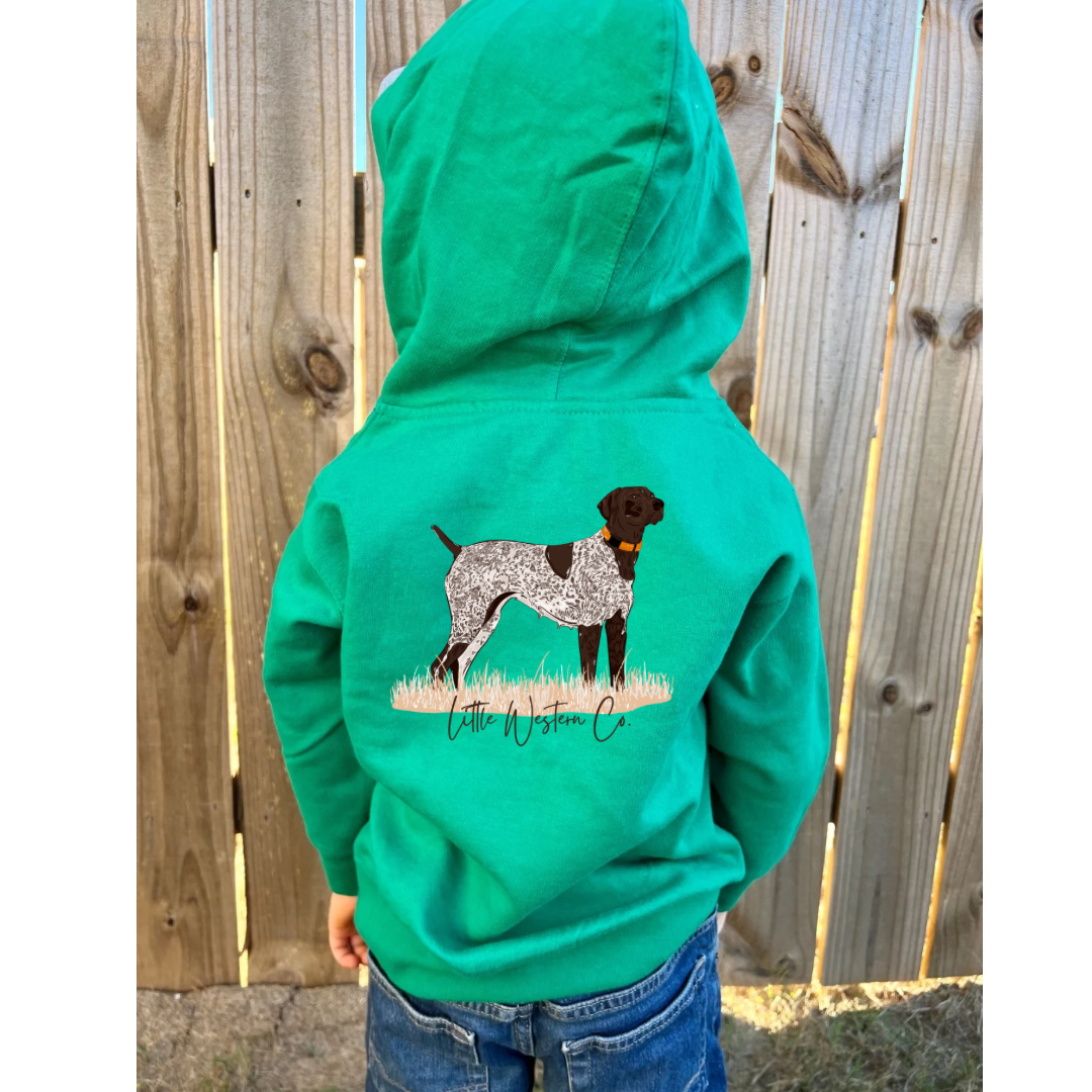 Hunting Dog Hoodie - Kelly Green