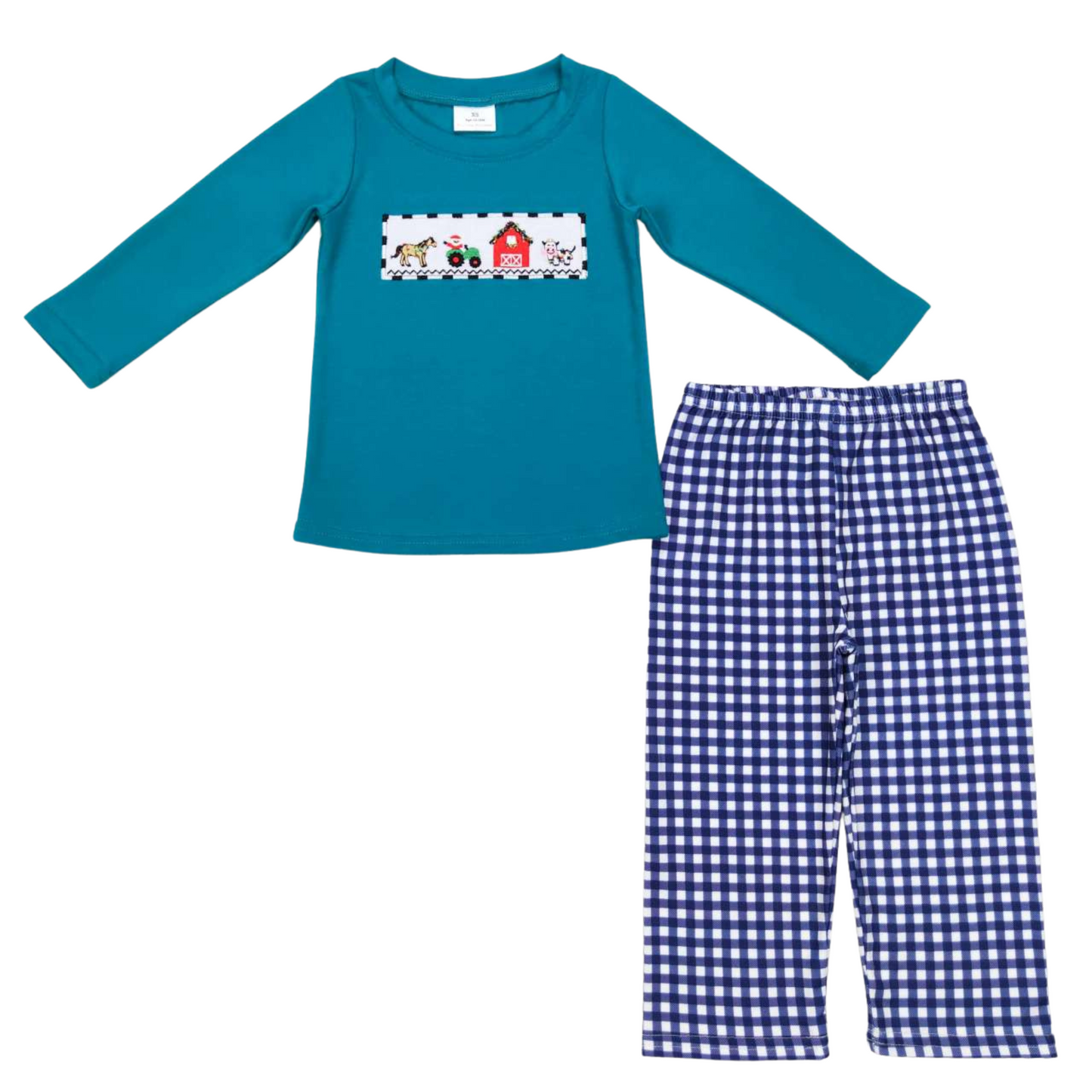 Embroidered Farm Pants Set