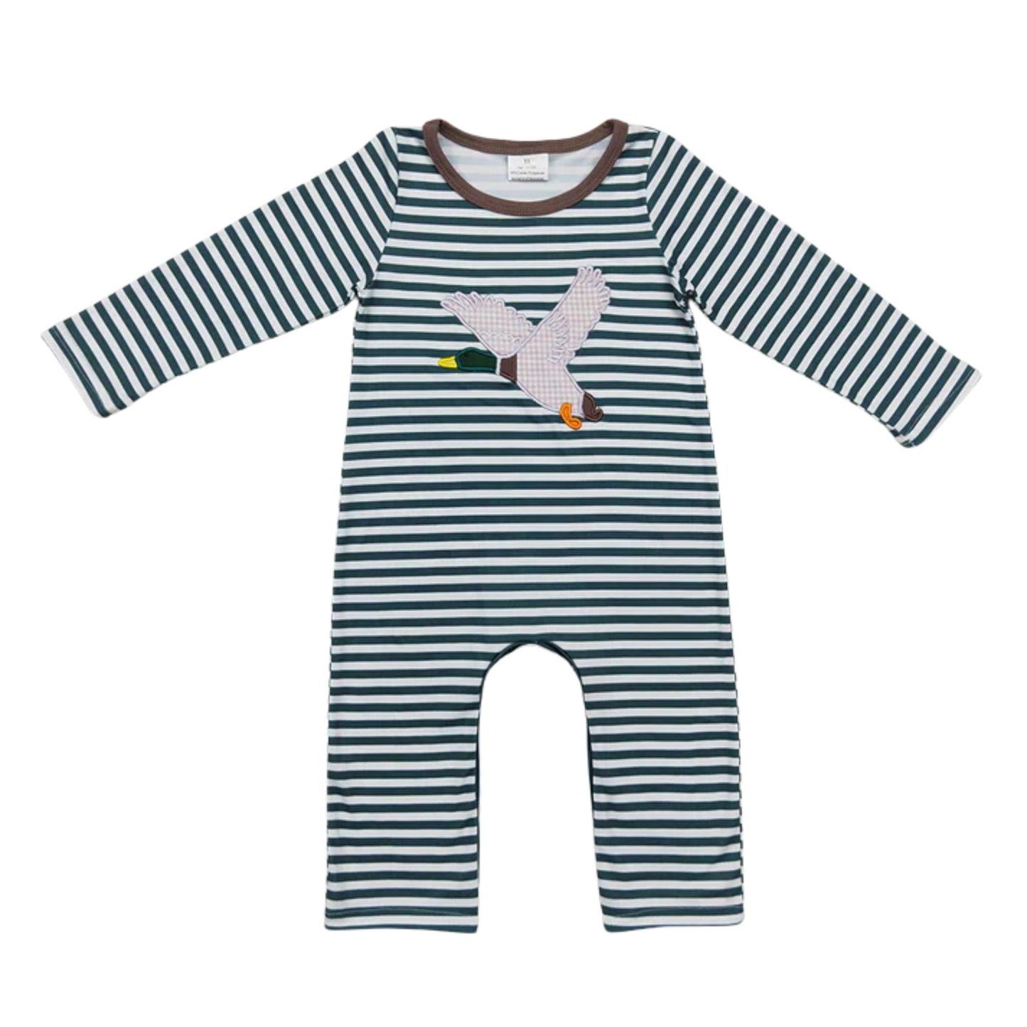 Duck Striped Long Romper