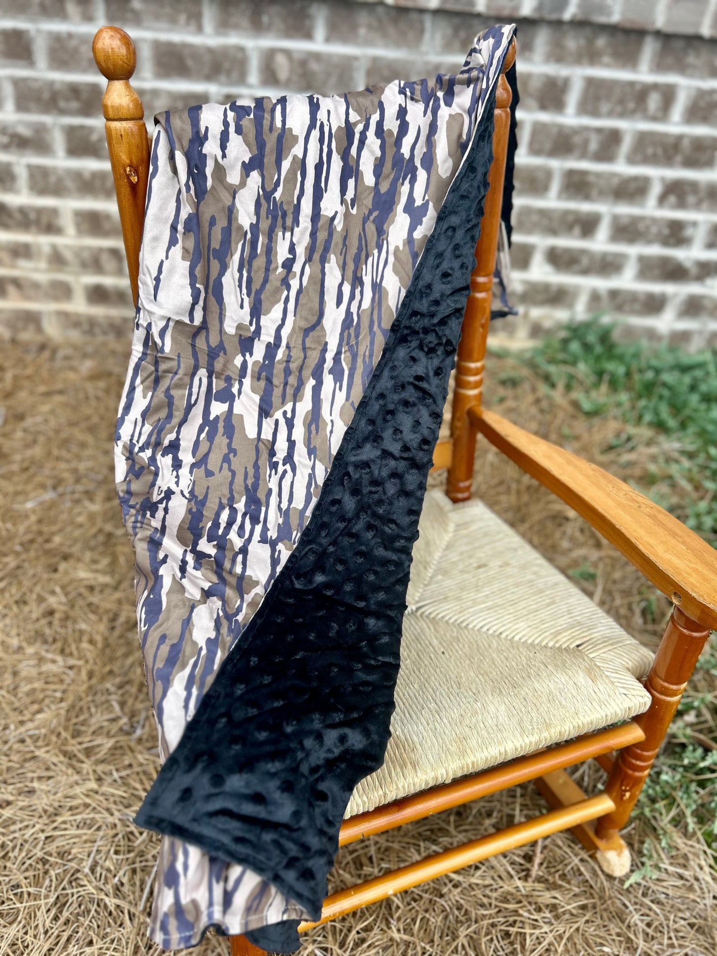 Dark Camo Minky Blanket