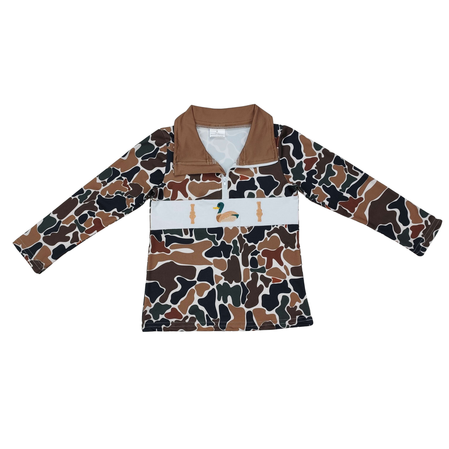 Embroidered Retro Camo Duck Calls Pullover
