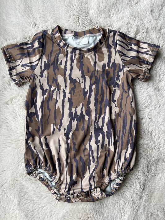 Dark Camo Bubble Romper
