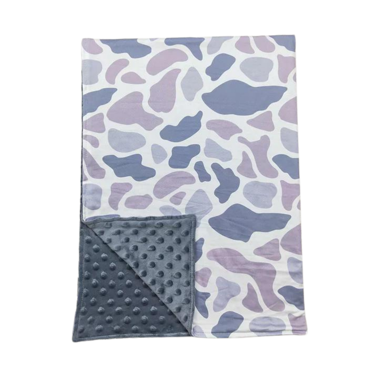 Grey Camo Minky Blanket - Preorder