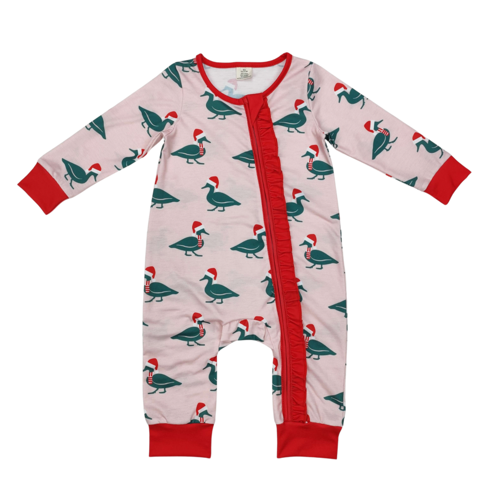 Christmas Mallards Pink Romper