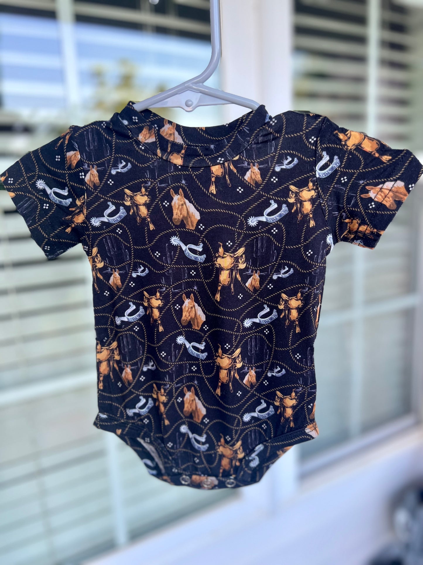 Horse & Saddle Onesie (0/3m & 3/6m)