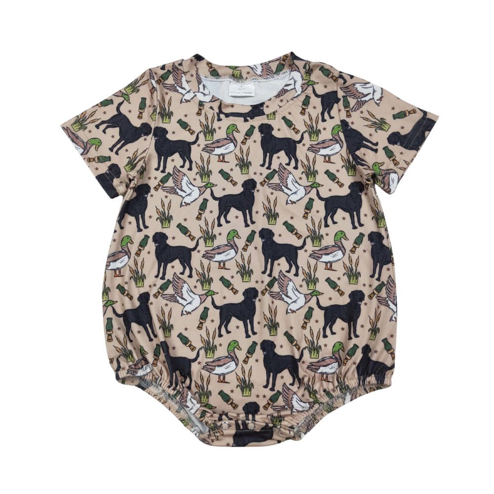 Black Lab Duck Dog Romper