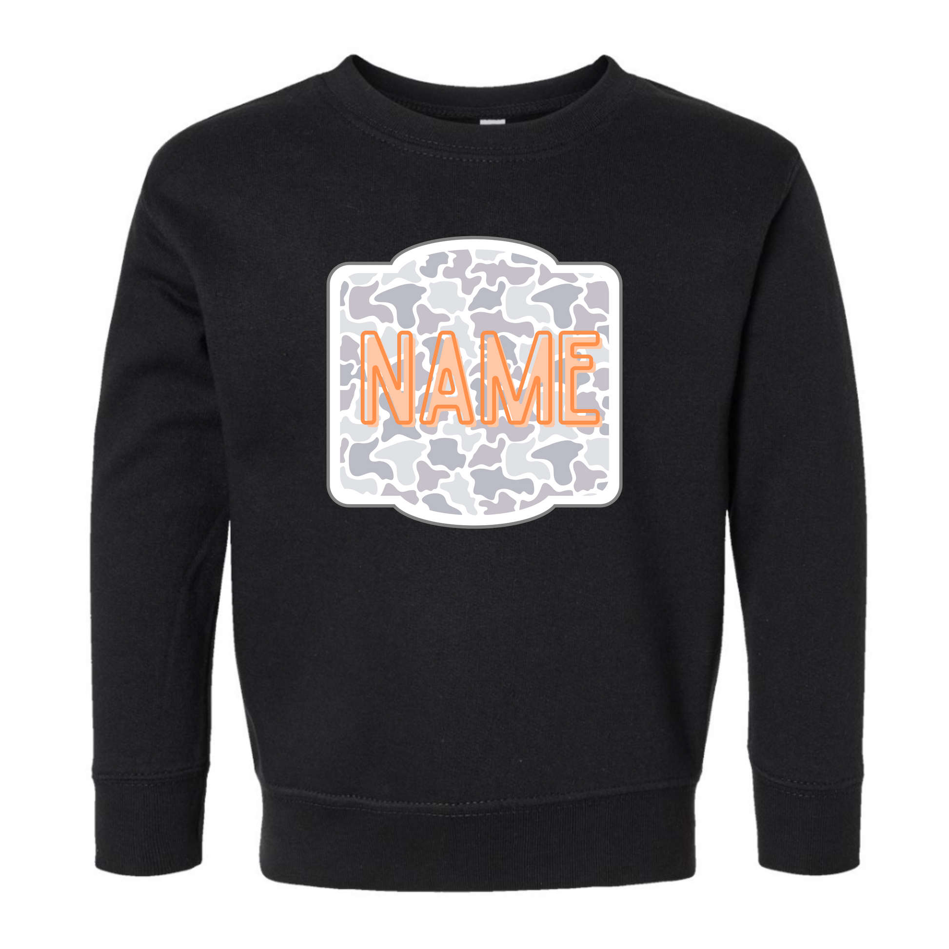 Light Camo Name Plate Crewneck - Custom