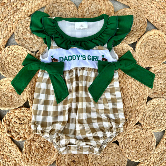 Daddy’s Girl Mallard Bow Romper
