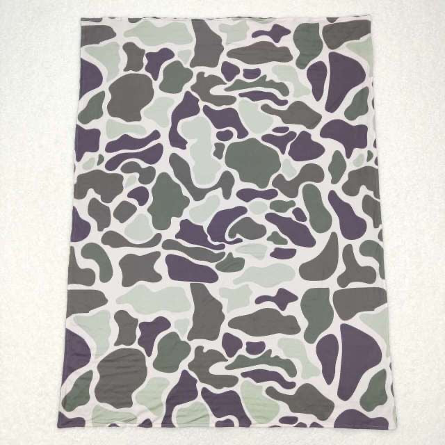 Green Camo Minky Blanket