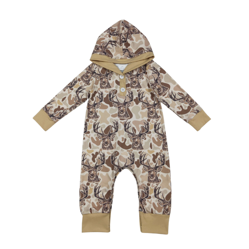 Deer Camo Hooded Romper