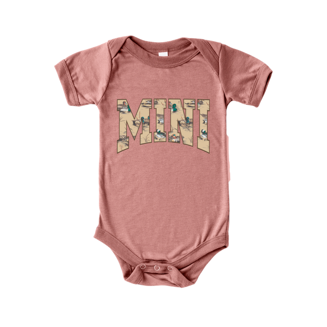 Duck Print MINI Onesie - Mauve