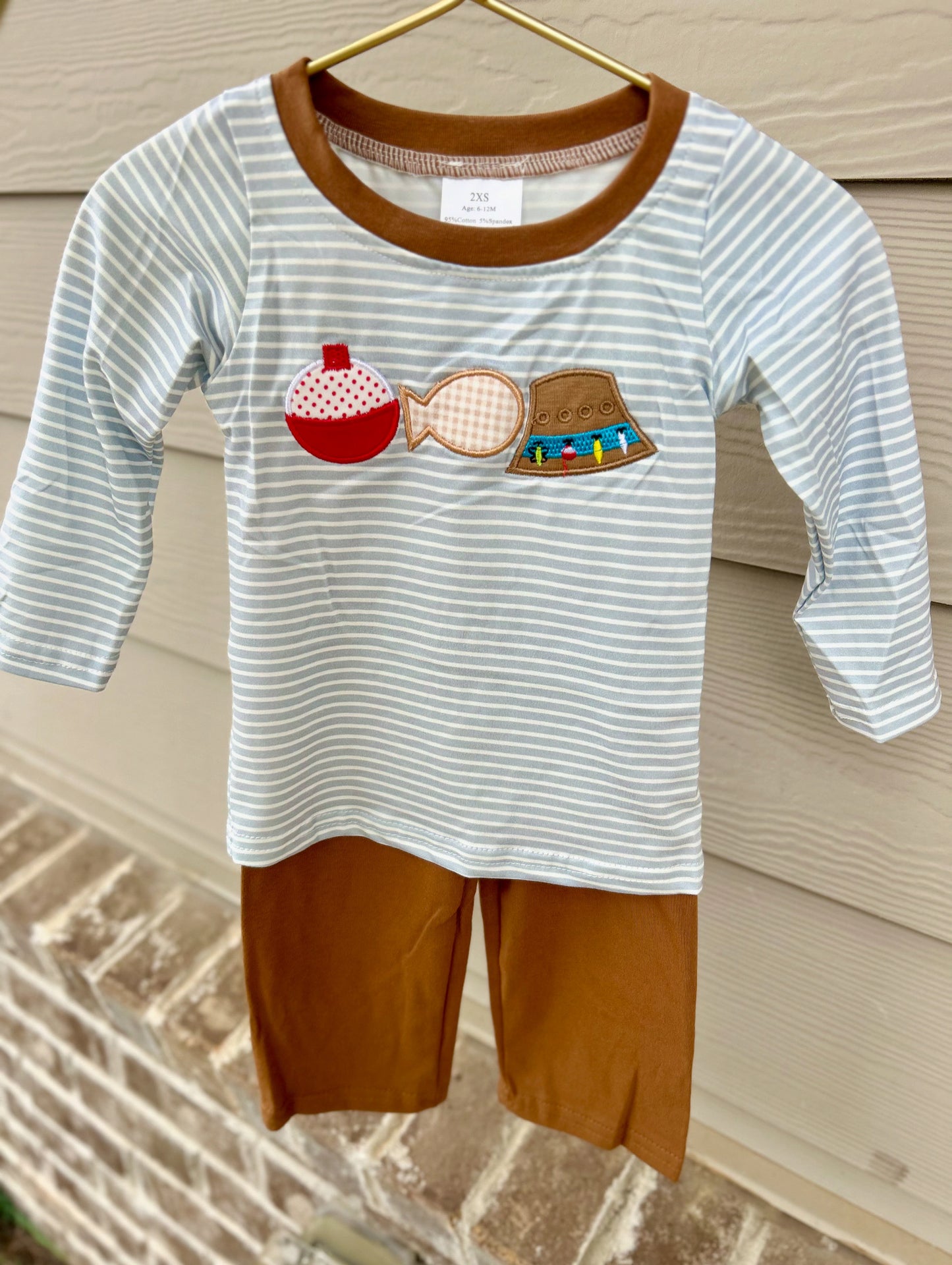 Embroidered Fishing Pants Set