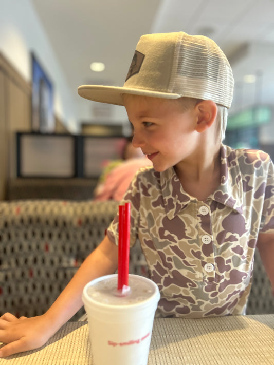 Brown Camo Button Up Shirt