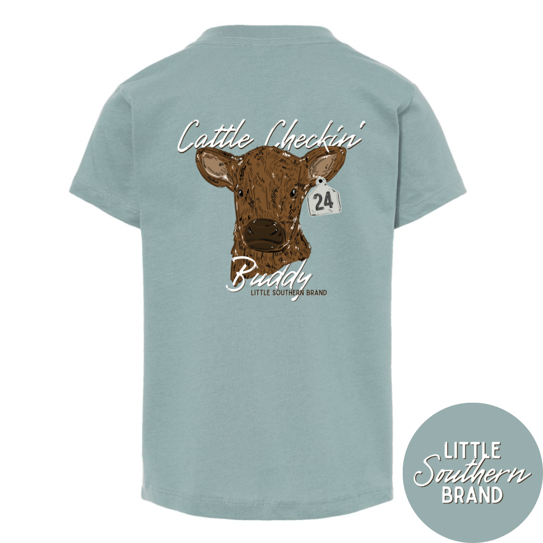 Cattle Checkin’ Buddy - Dusty Blue