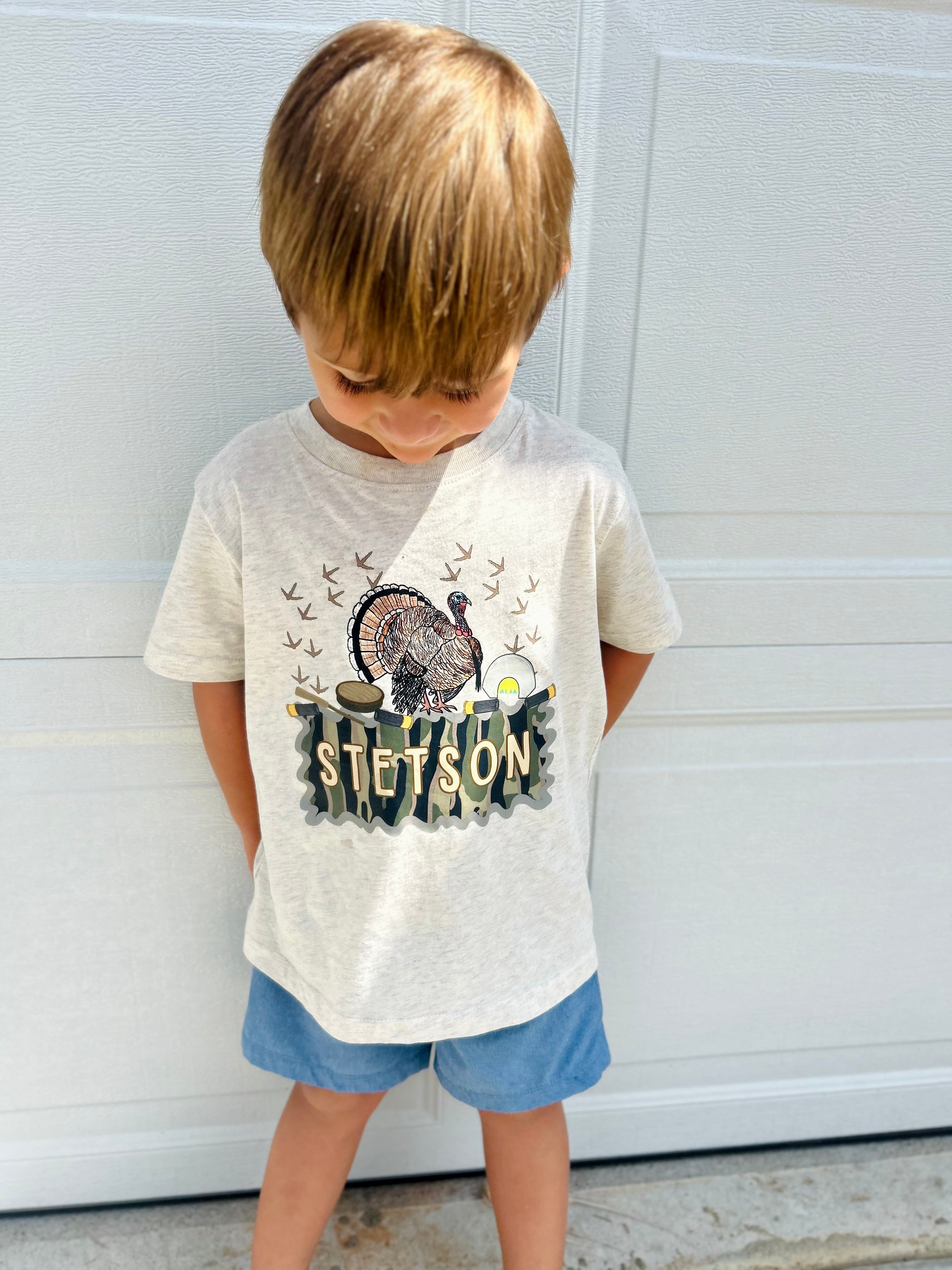 Turkey Hunt Name Plate T-shirt - Custom