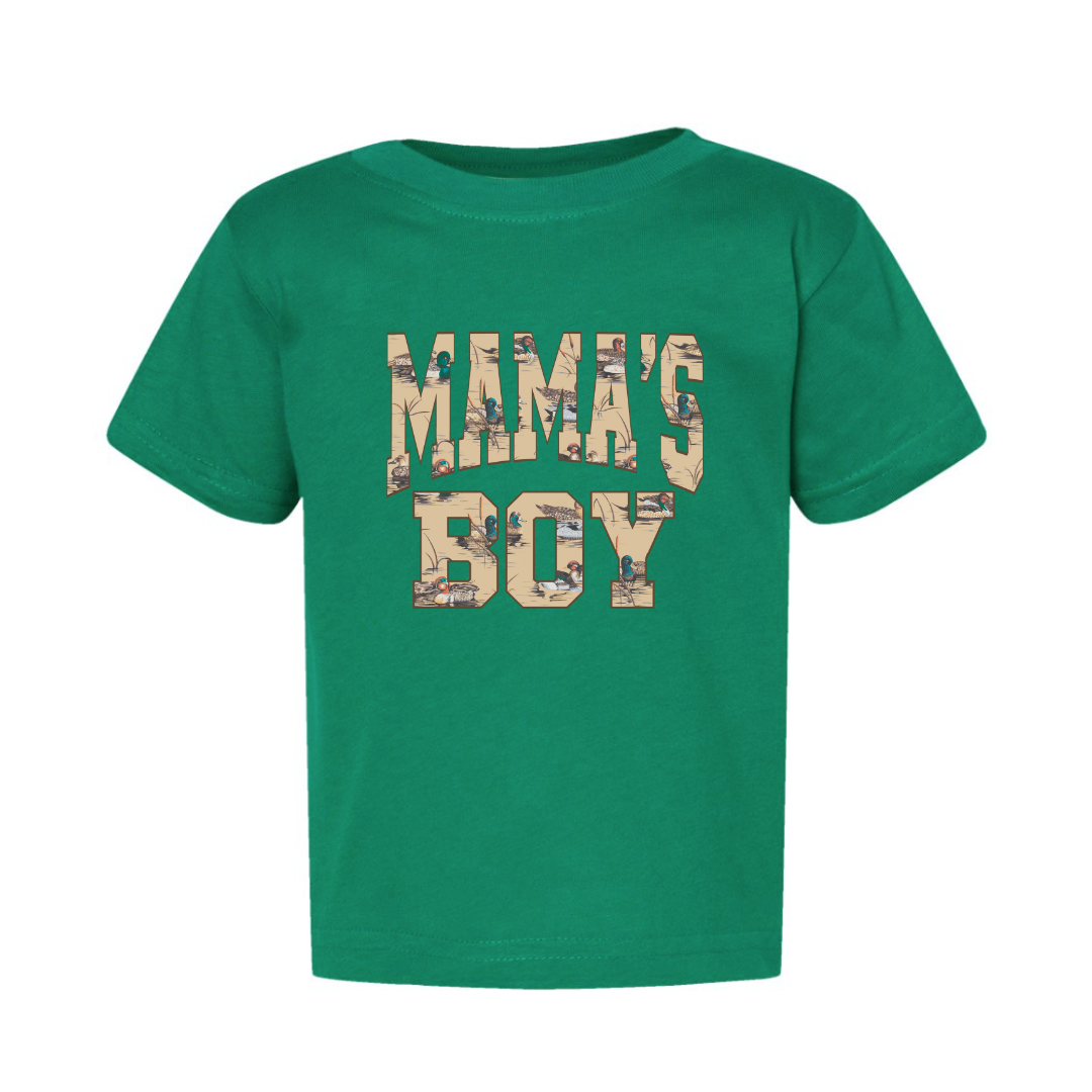 Duck Print Mama’s Boy - Kelly Green