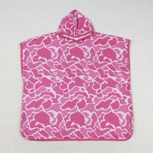 Pink Camo Hooded Towel