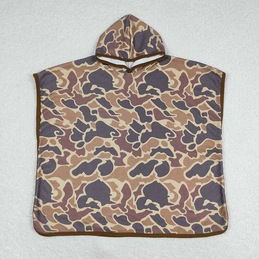 Brown Camo Hooded Towel