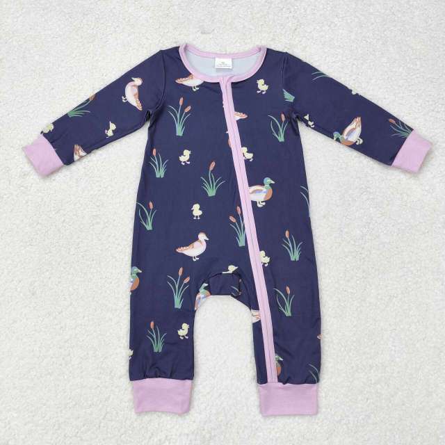 Purple & Navy Duck Zippy