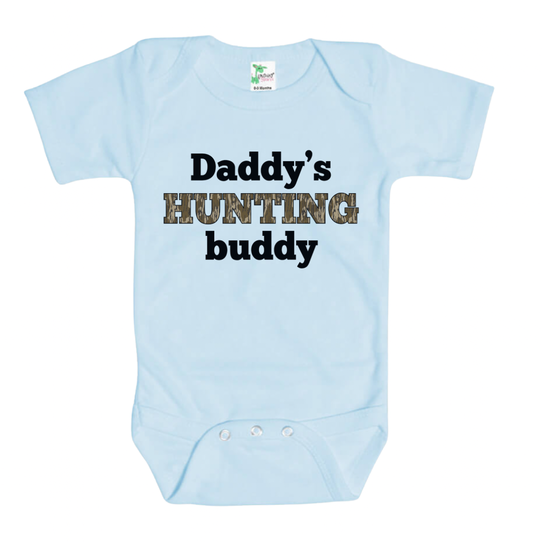 Daddy’s Hunting Buddy Light Blue Bodysuit