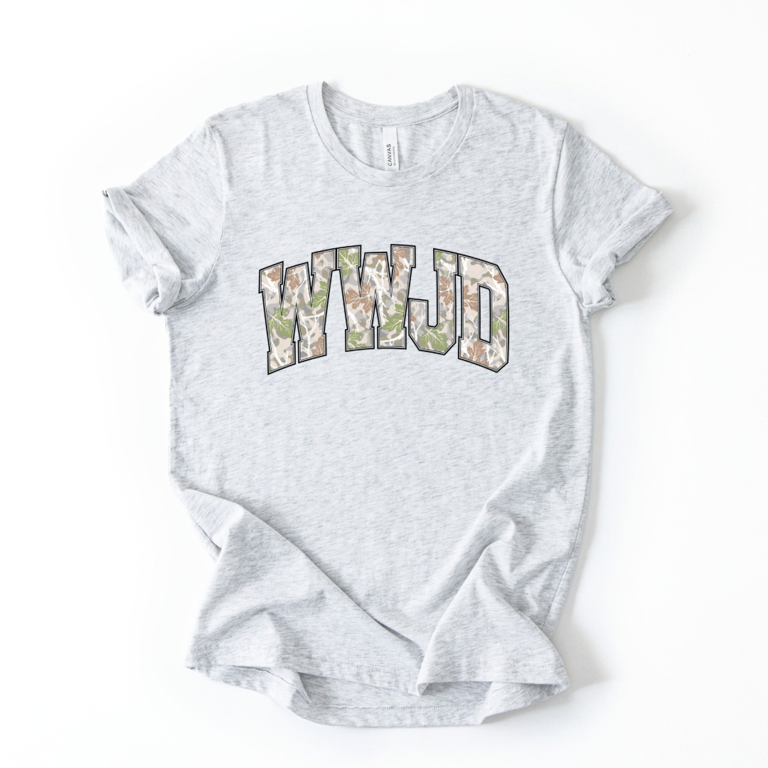 Camo WWJD Tee - Ash