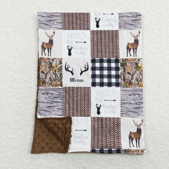 Daddy’s Hunting Buddy Minky Blanket