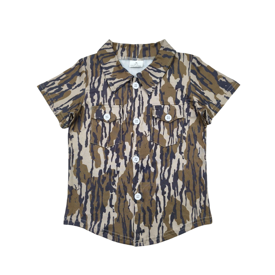 Bottomland Camo Button Up