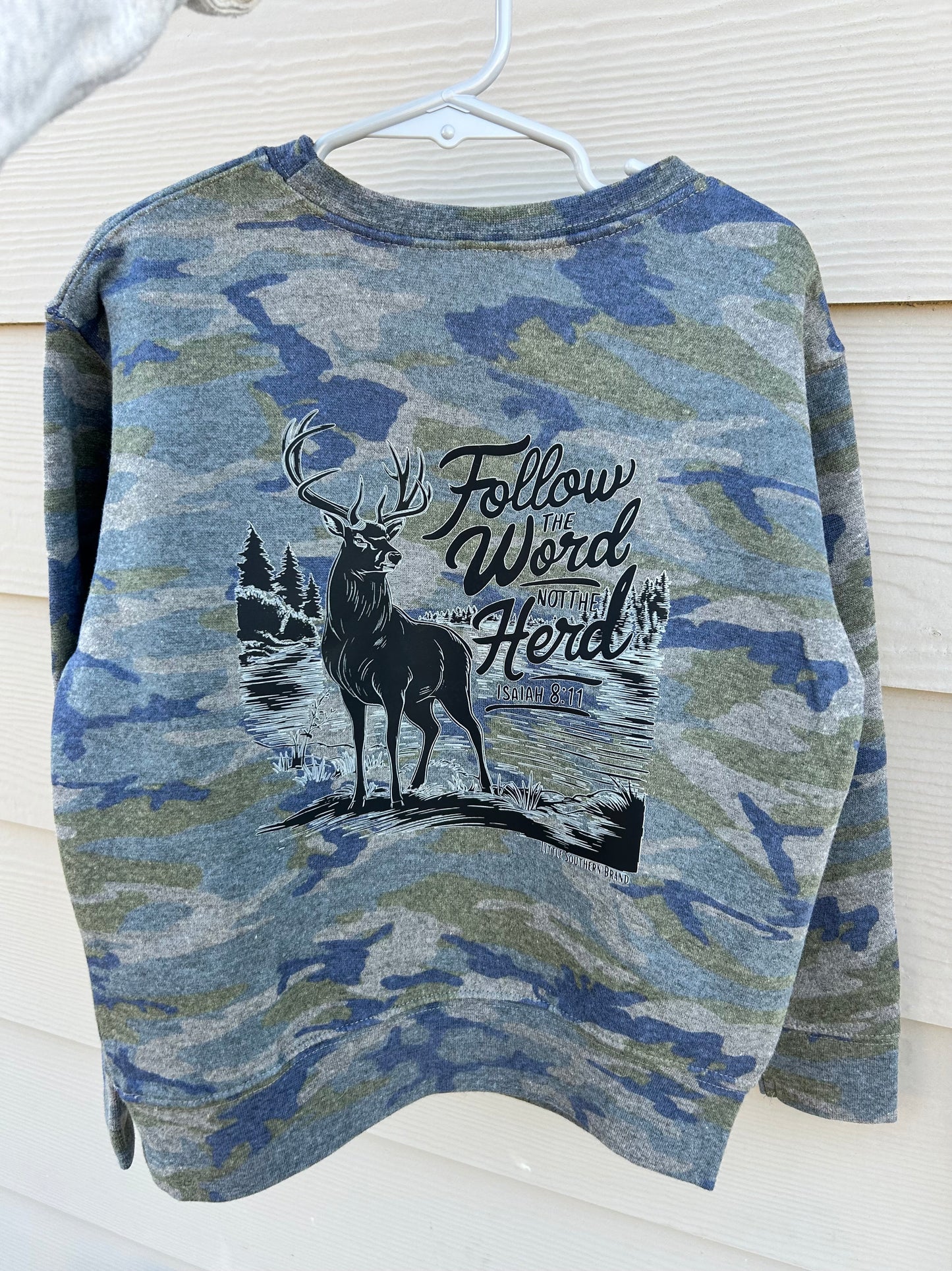 Follow The Word Crewneck - Vintage Camo