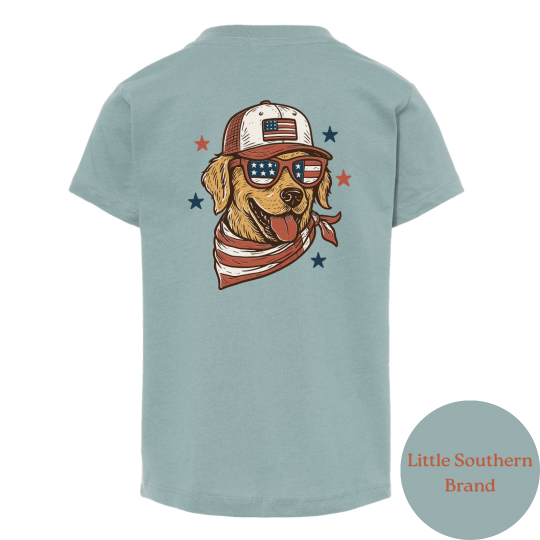 Patriotic Pup - Dusty Blue
