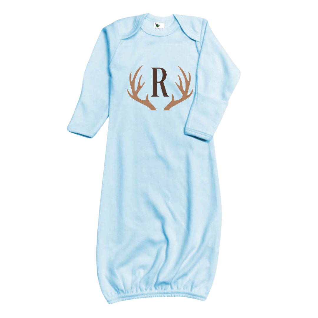 Blue Antler Initial Gown - A-Z