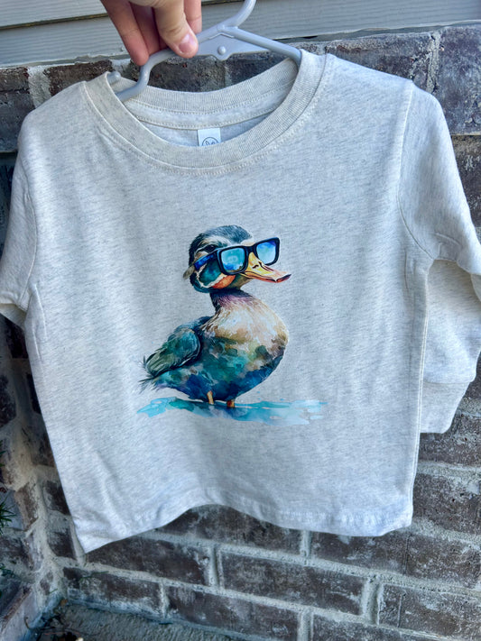 Watercolor Mallard Duck Tee - Front Design