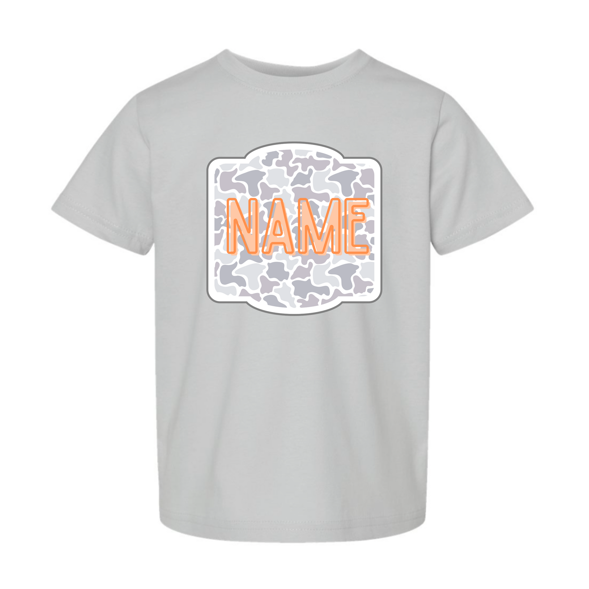 Light Camo Name Plate Tee - Custom