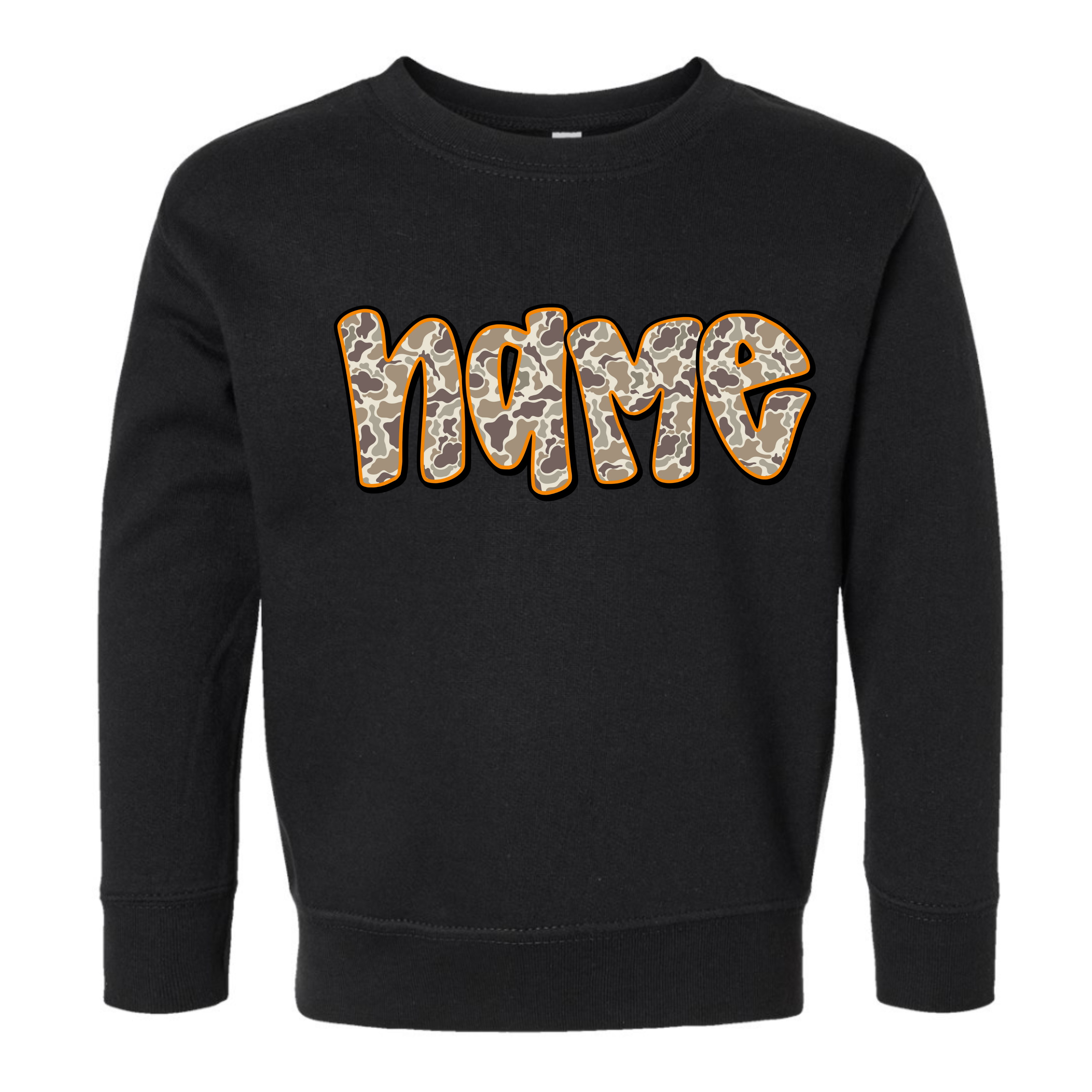 Old School Camo Name Crewneck - Custom