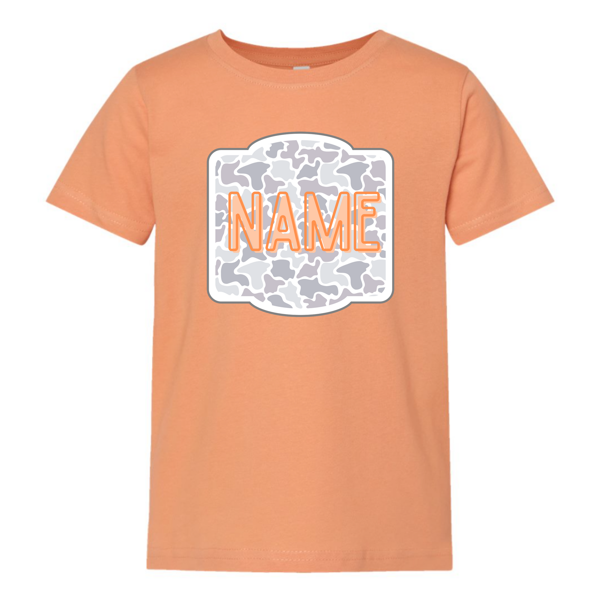 Light Camo Name Plate Tee - Custom