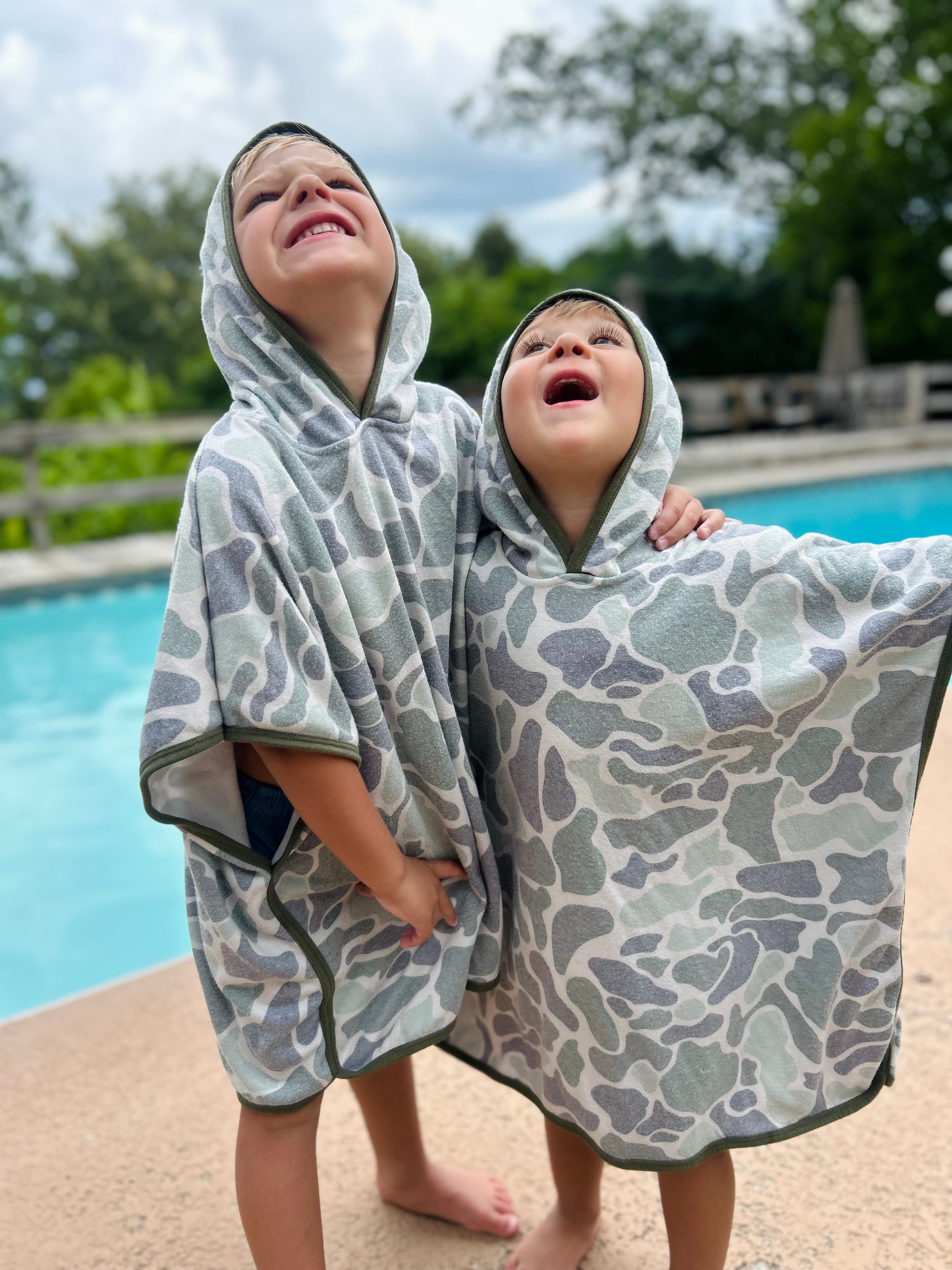 Green Camo Hooded Towel