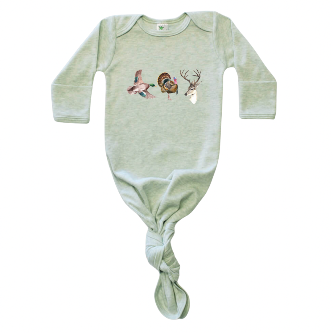 Duck Turkey Deer Knotted Gown