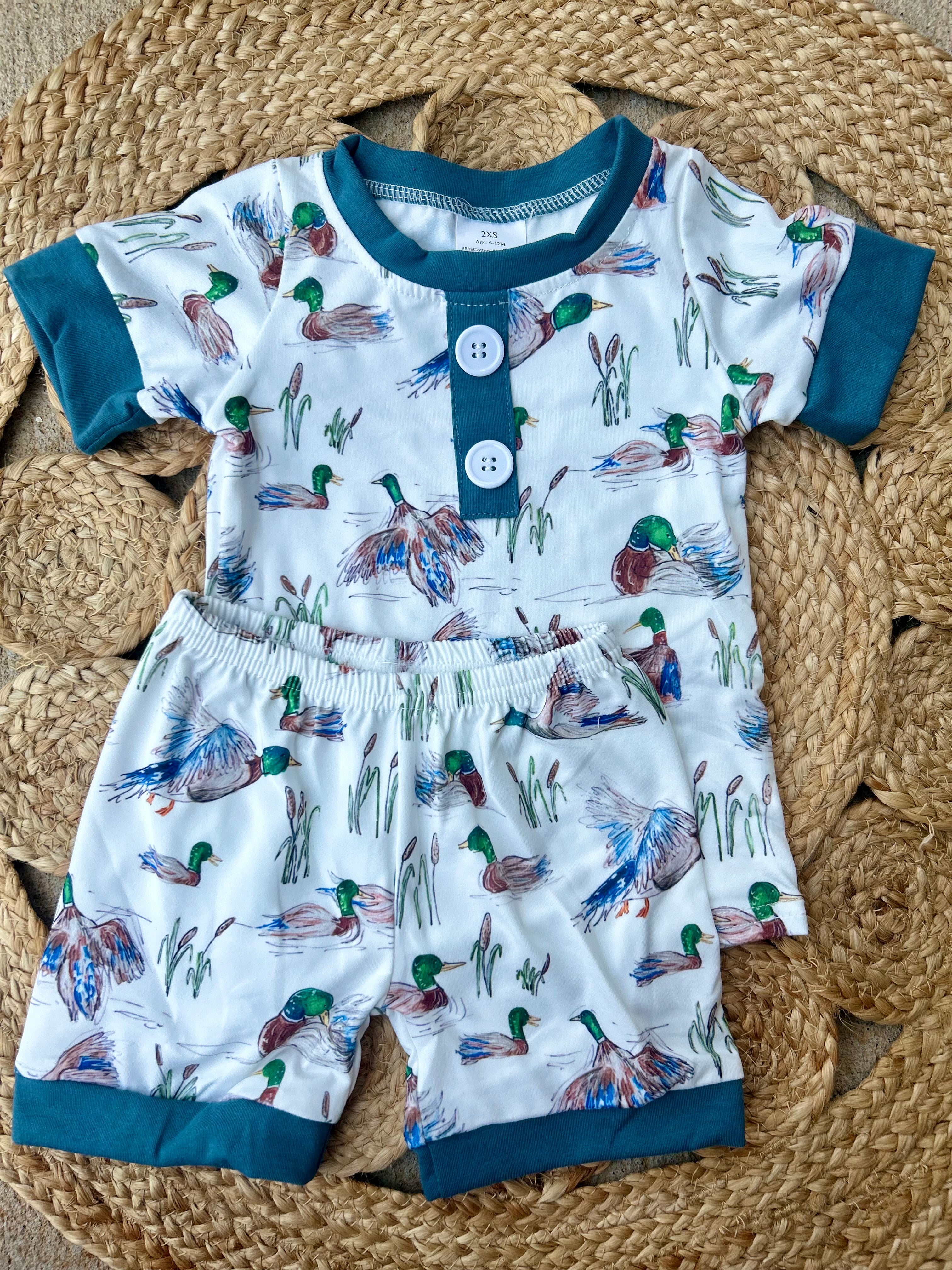 Mallard Ducks Short Sleeve Cozy Set