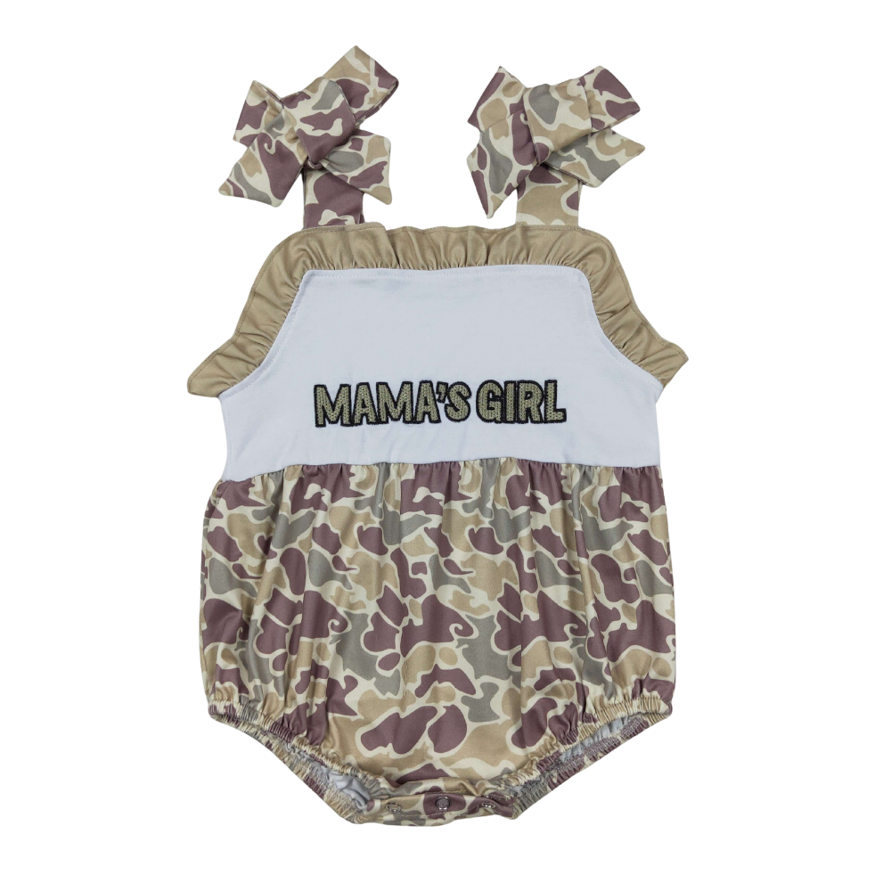 Camo Embroidered Mama’s Girl Romper