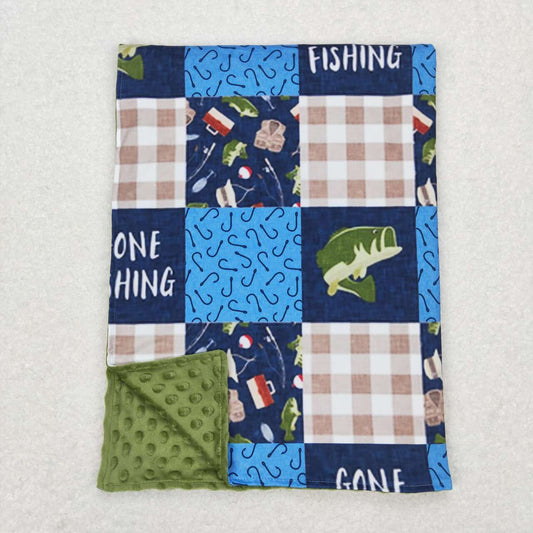 Gone Fishing Minky Blanket