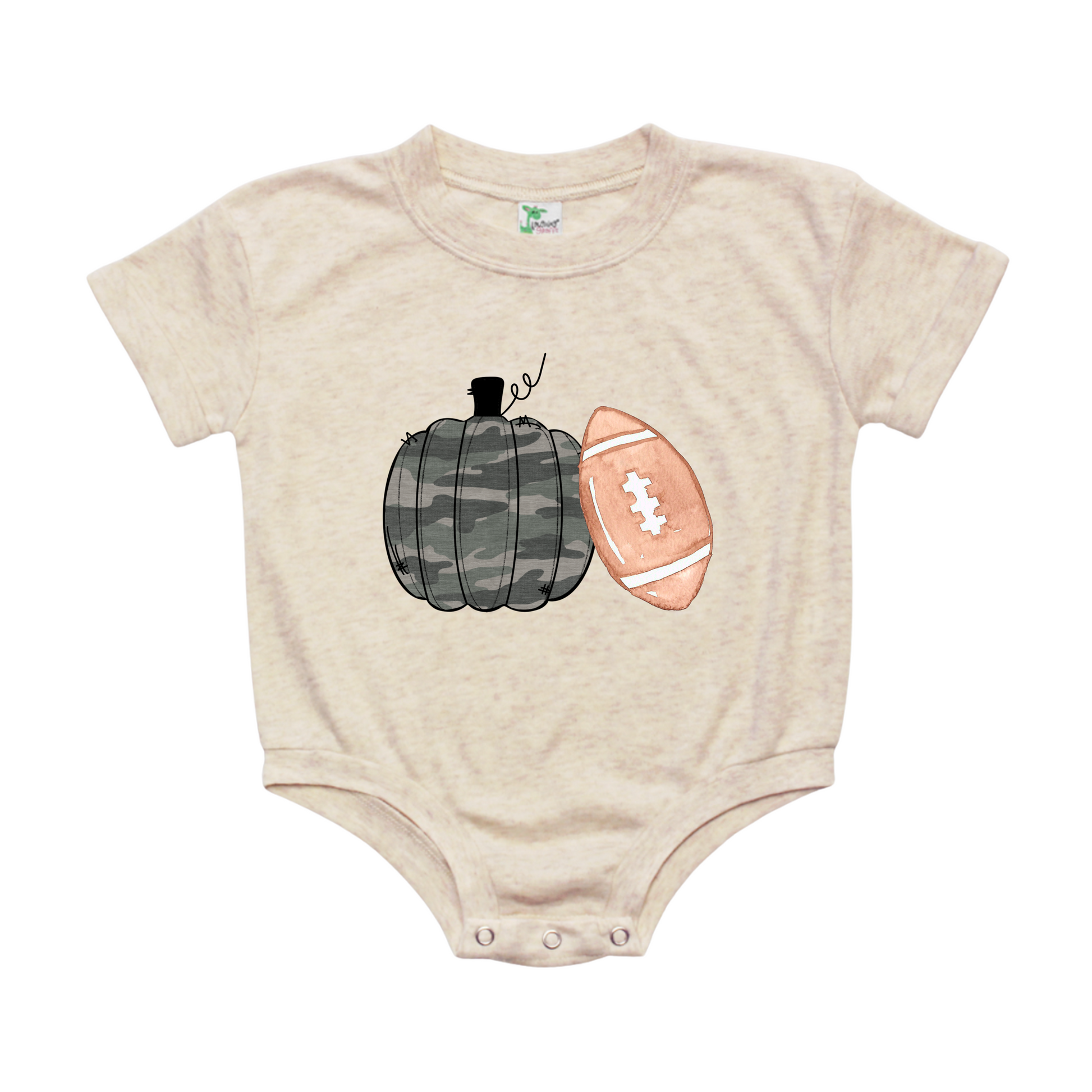 Camo Pumpkin Football Bubble
