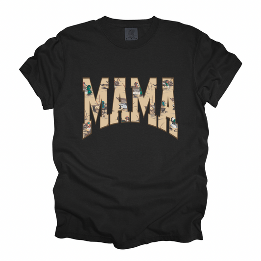 Duck Print MAMA Comfort Colors Tee - Black