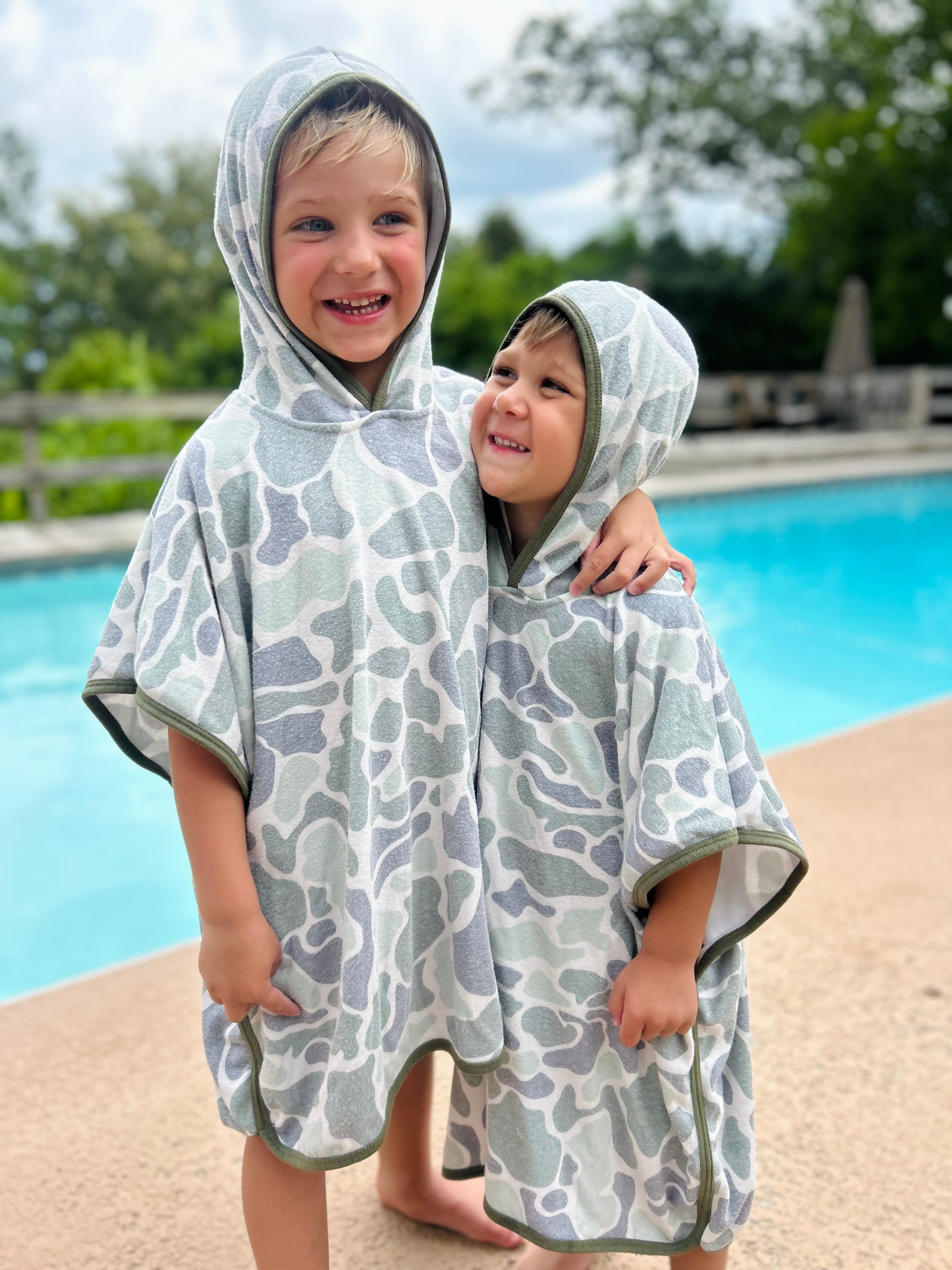 Green Camo Hooded Towel