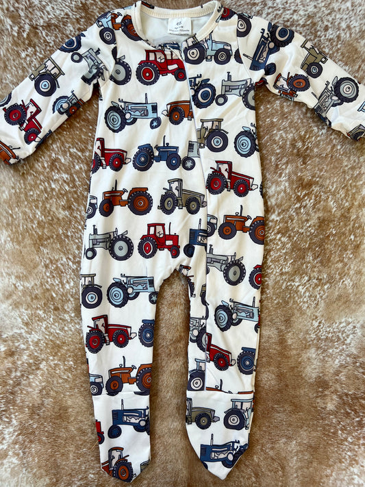 Retro Tractor Footie