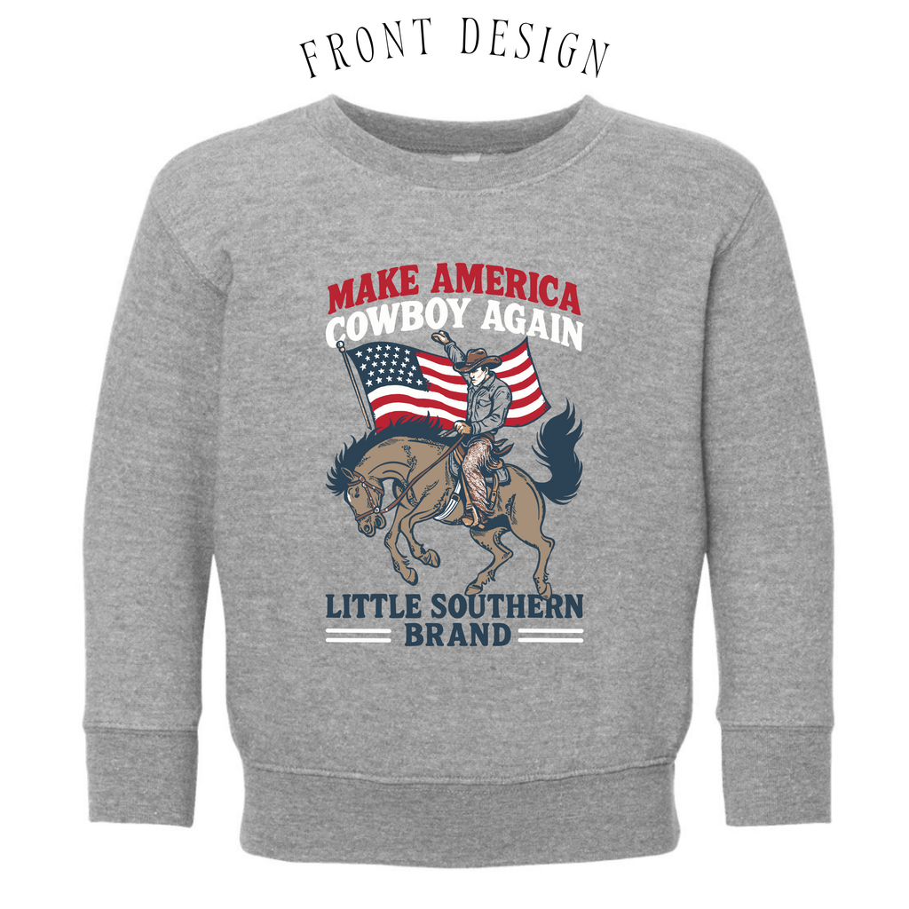 Make America Cowboy Again Crewneck - Heather Grey