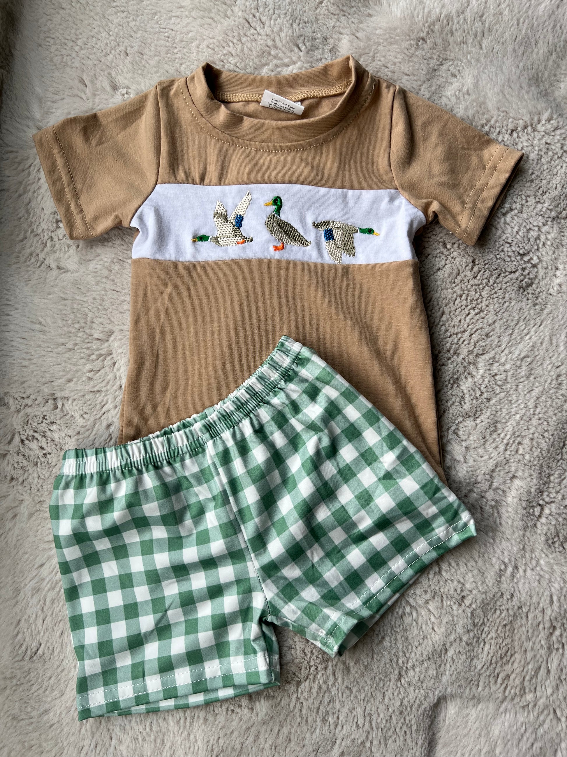 Embroidered Mallard Duck Set
