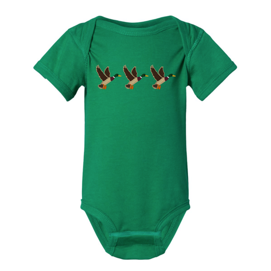Mallard Trio Onesie - Kelly Green