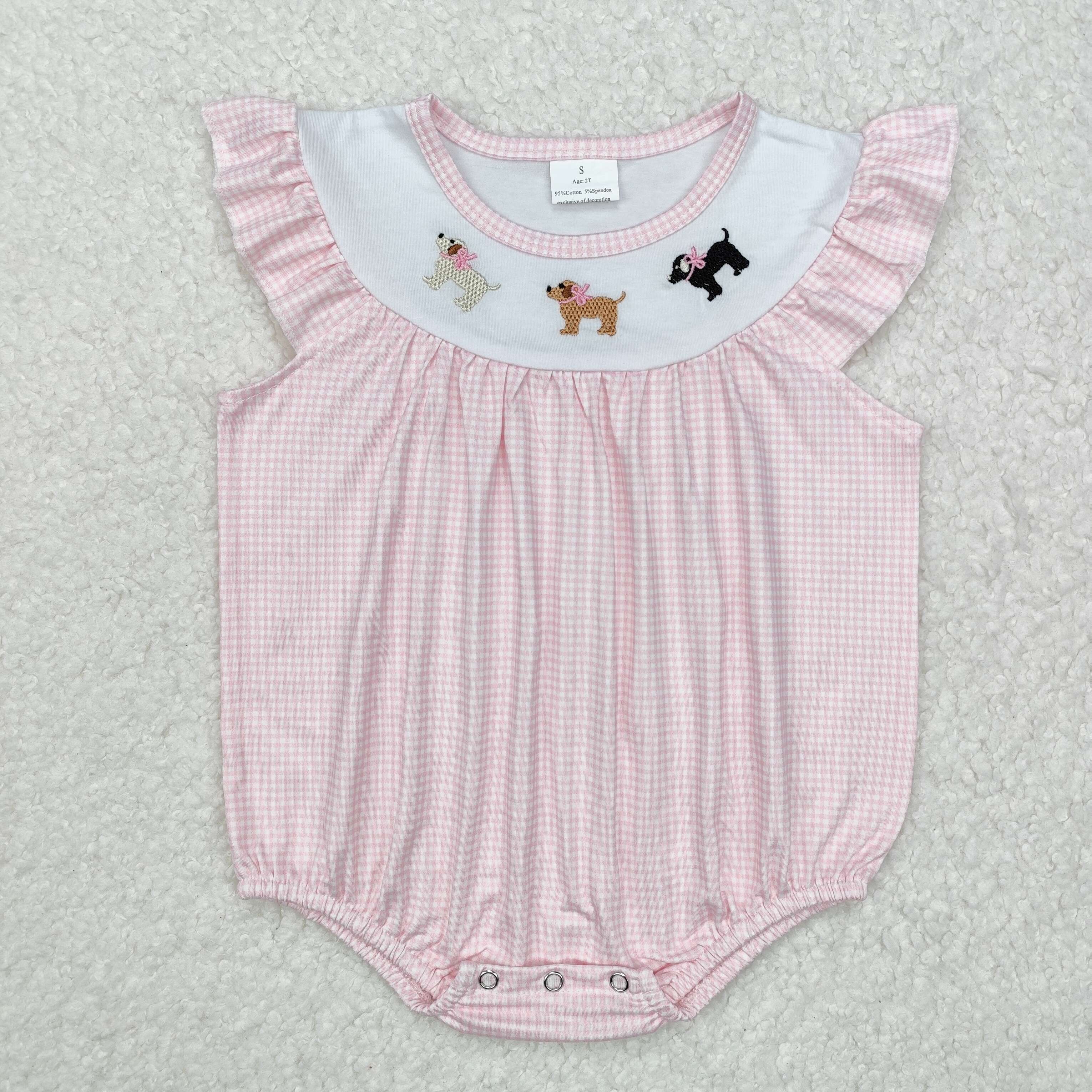 Pink Puppy Gingham Bubble