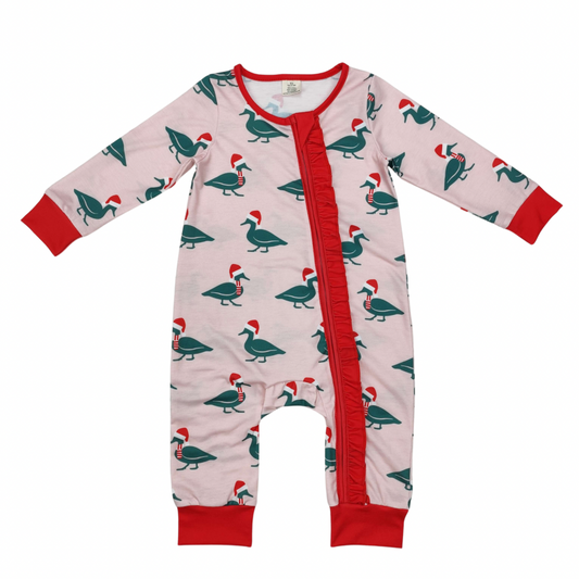 Christmas Mallards Pink Romper