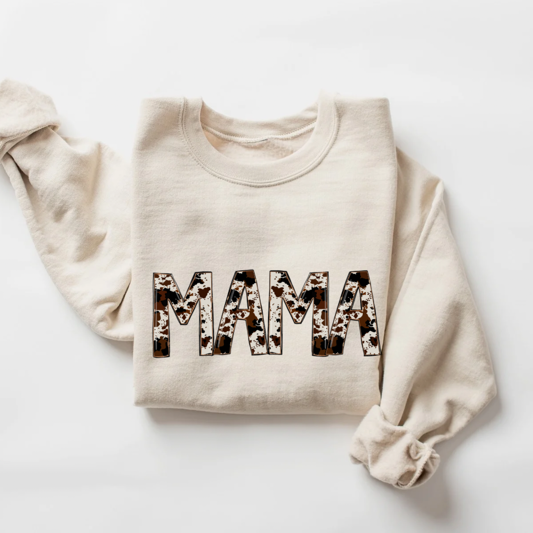 Cowhide MAMA Crewneck